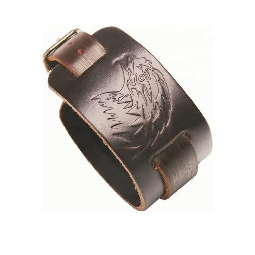 Brown Leather Cuff Bracelet